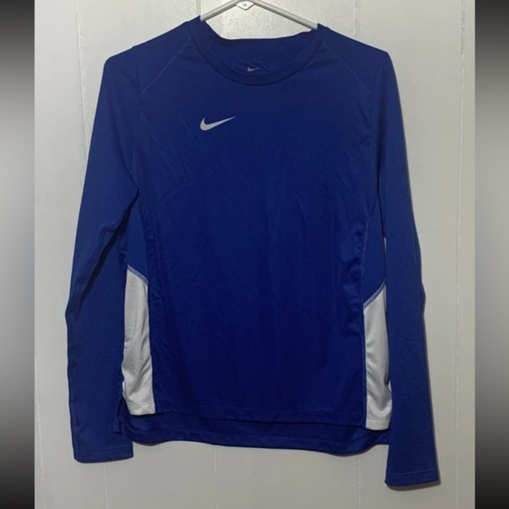 Nike‎ Dri Fit Blue Long Sleeve Activewear Jersey Unisex Size Small
